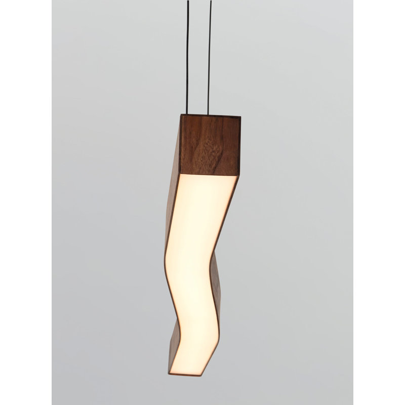 Camur 1 - Light LED Pendant, Walnut