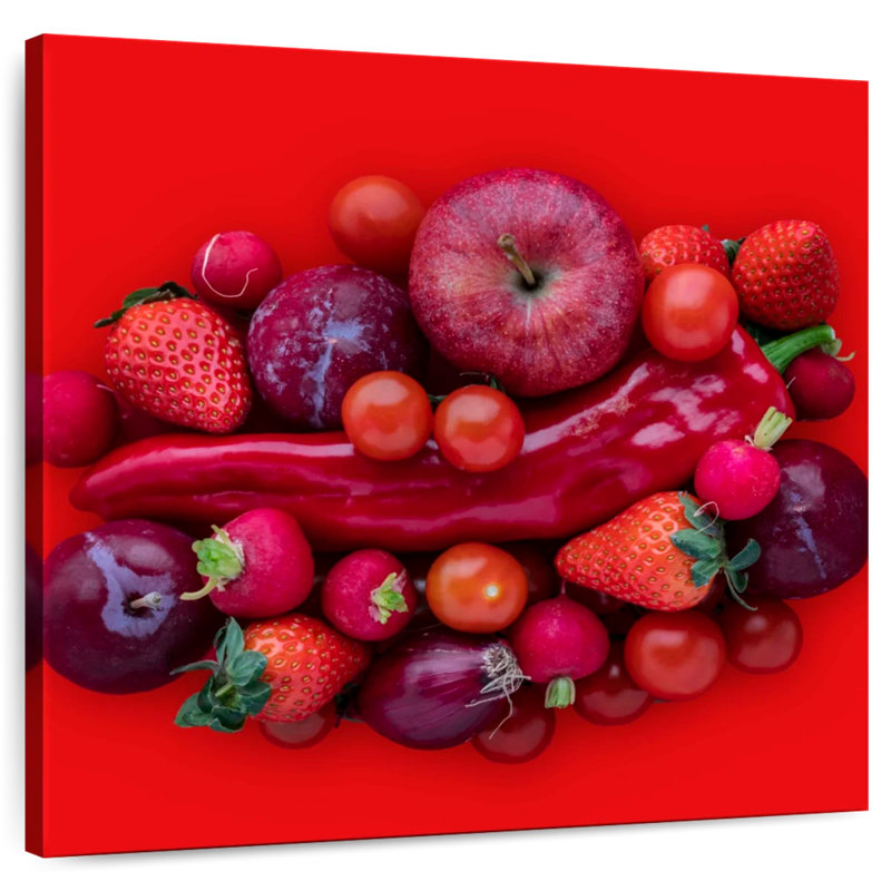Yarlin Red Fruits And Vegetables, 10" H x 10" W