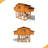 Chicken House for Outdoor with Two Nesting Box, Leakproof Pull-on Tray