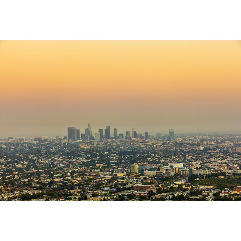 Los Angeles In Sunset by Meinzahn - Wrapped Canvas Print, 30cm H x 46cm W