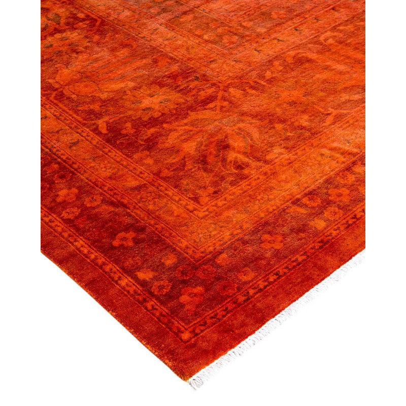 Shain One-of-a-Kind 11' 10" X 16' 10" New Age Rectangular Wool Area Rug Orange