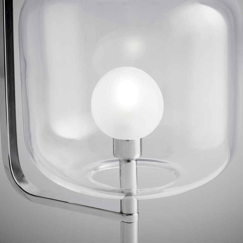 Isotope Polished Nickel 18" Modern Outdoor Table Lamp