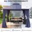 Gazebo d'extérieur 10'x10' avec moustiquaire et rideaux d'intimité-133099133-136229141