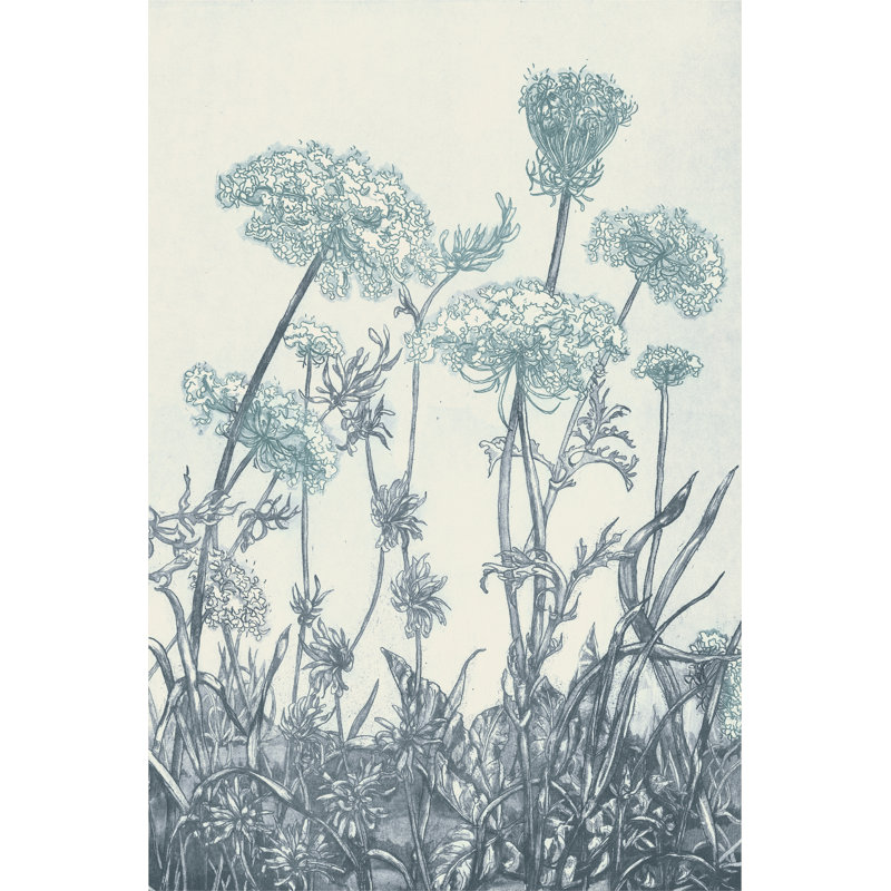 Indigo Fields I by Vision Studio - Painting Print, Black Floater Frame, 122cm H x 81cm W