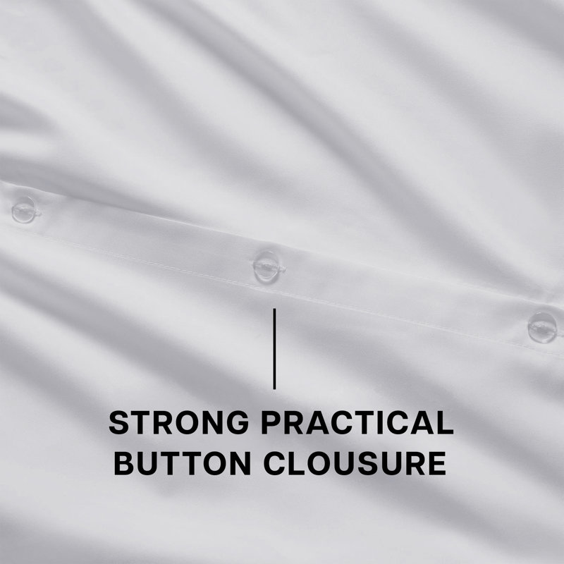 4 Piece Complete Bedding Set Duvet Cover Set With Fitted Bed Sheet & Pillowcases, White