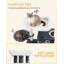 98cm Cat Tree, Cat Tower for Indoor Cats, Multi-Level Cats House Furniture with Scratching Post, 2 Caves, Large Platform, Scratching Ramp, Pompom-699076886-690462673