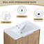 Ensemble de meuble-lavabo mural simple 29,53 po Derlin avec plateau en résine-987606641