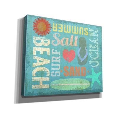 «Day At The Beach» par Art Licensing Studio, art mural sur toile