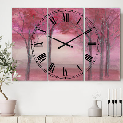 Horloge murale 3 panneaux Swigart