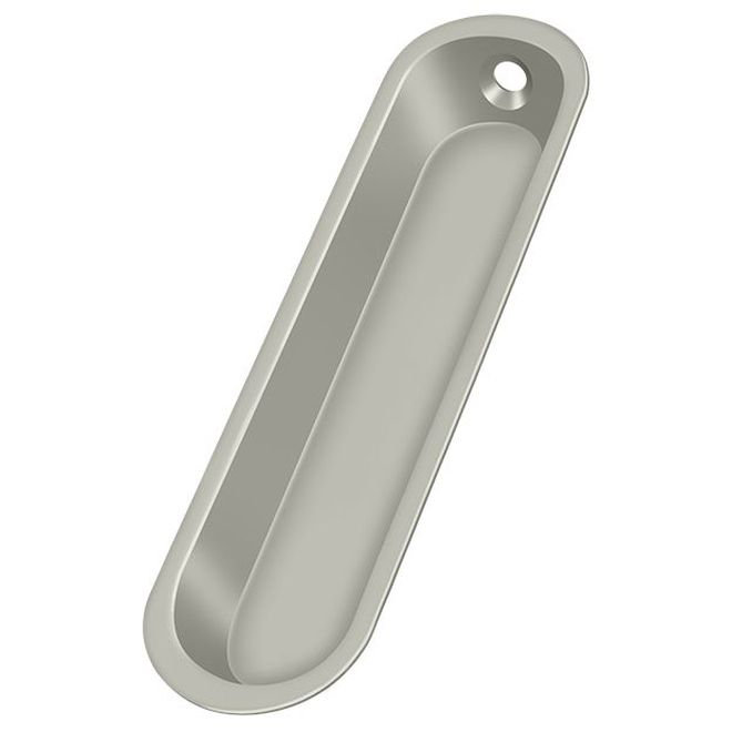 Poignée encastrée Deltana en nickel brossé 4 po x 1 po x 1/2 po, Nickel brossé