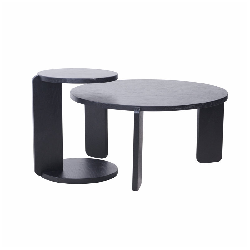 Ensemble de tables basses Modern Modern, Noir, H 20,04 po x l 32,68 po x P 32,68 po