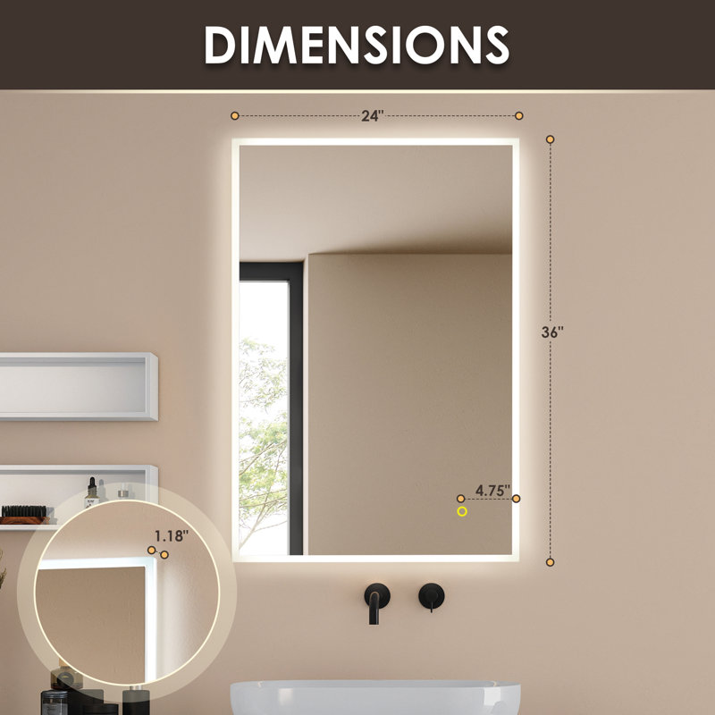 Miroir de salle de bain mural