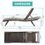 Chaise longue d'extérieur en osier 2 pièces