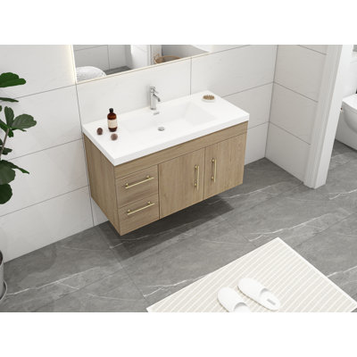 Carliss 41.5'' Single Bathroom Vanity with Acrylic Top