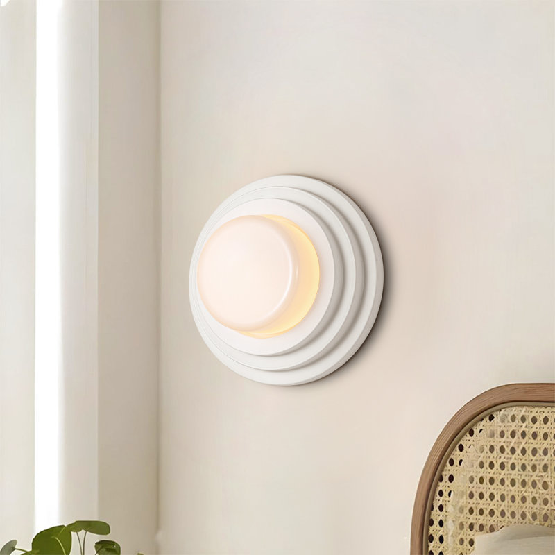 1-Light Modern Layered Round Wall/Flush Mount Light