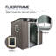 Remise de rangement extérieure en métal 6 pi x 5 pi avec plaque transparente pour fenêtre-113717660