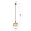 Luminaire suspendu cylindrique à 1 lumière avec accents de cristal Brecksville-2038298424