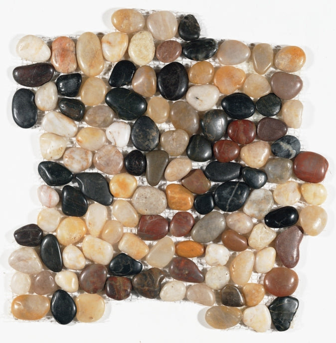 Mélange de mosaïque de galets polis
