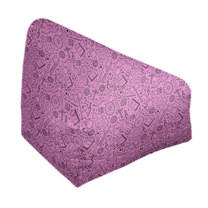 Sac de pois Leffel, H 120 po x L 31 po x P 60 po, Rembourrage poly, Rose / noir