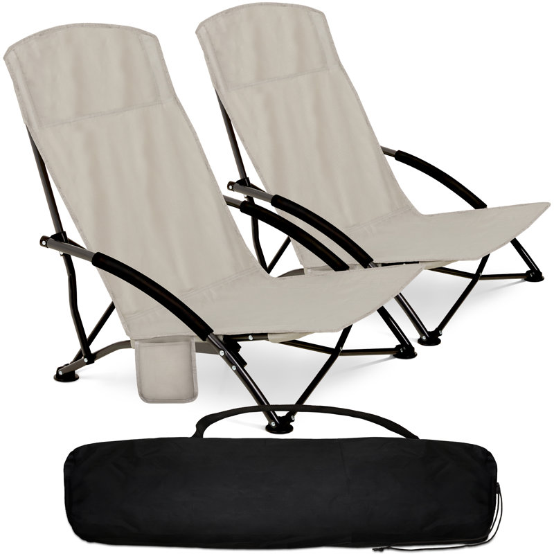 Annabal Folding Beach Chairs, Grey