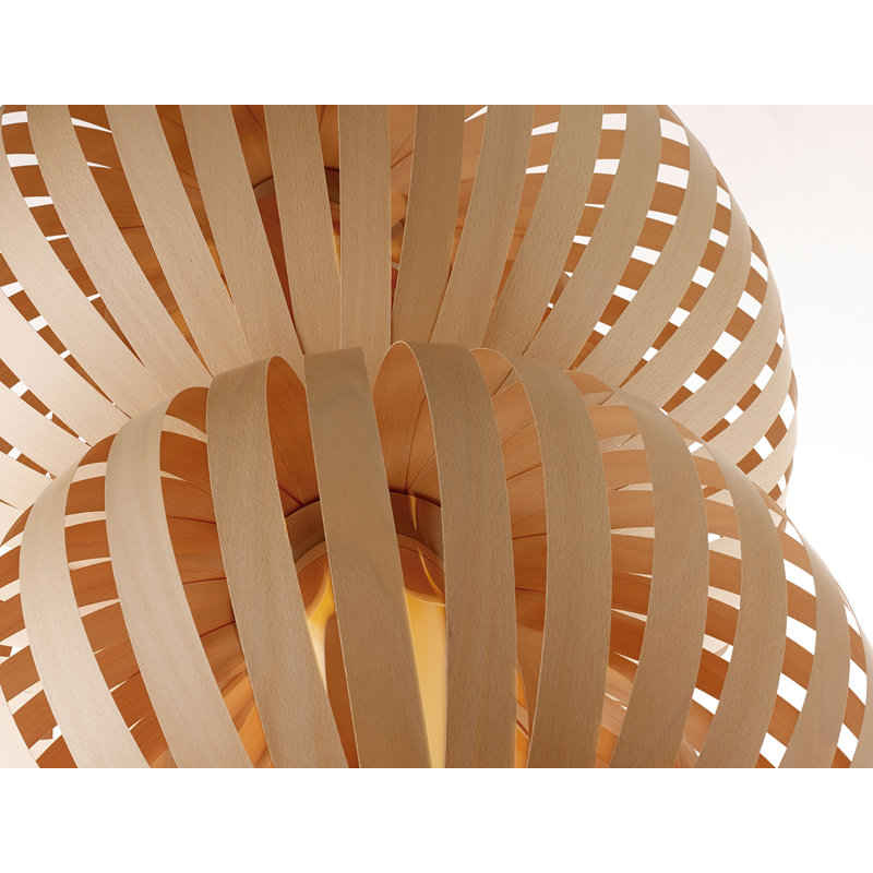 Totem Suspension Light - Small - DIMTRIAC LED - Natural Beech Shade, Natural Beech
