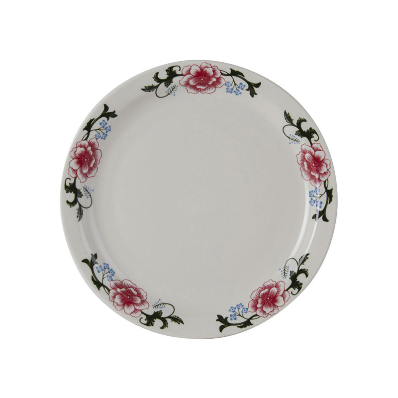 Ensemble de 12 assiettes en porcelaine de porcelaine commerciale allant au lave-vaisselle 10,5 po