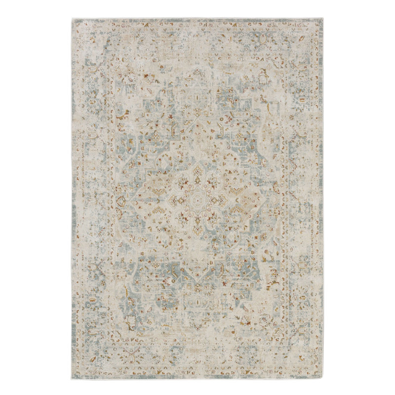 Tapis bleu en polyester Windermere Karastan Ashbourne, Rectangle 7 pi 10 po x 10 pi 3 po
