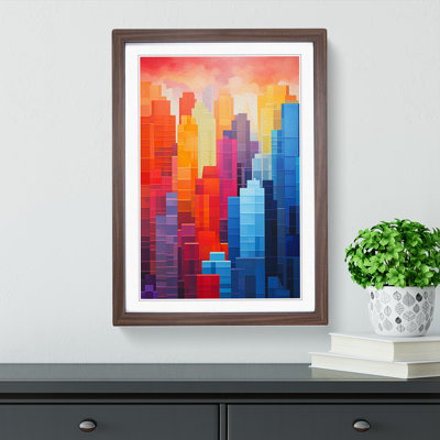 New York Colour Field - Single Picture Frame Print on Wood
