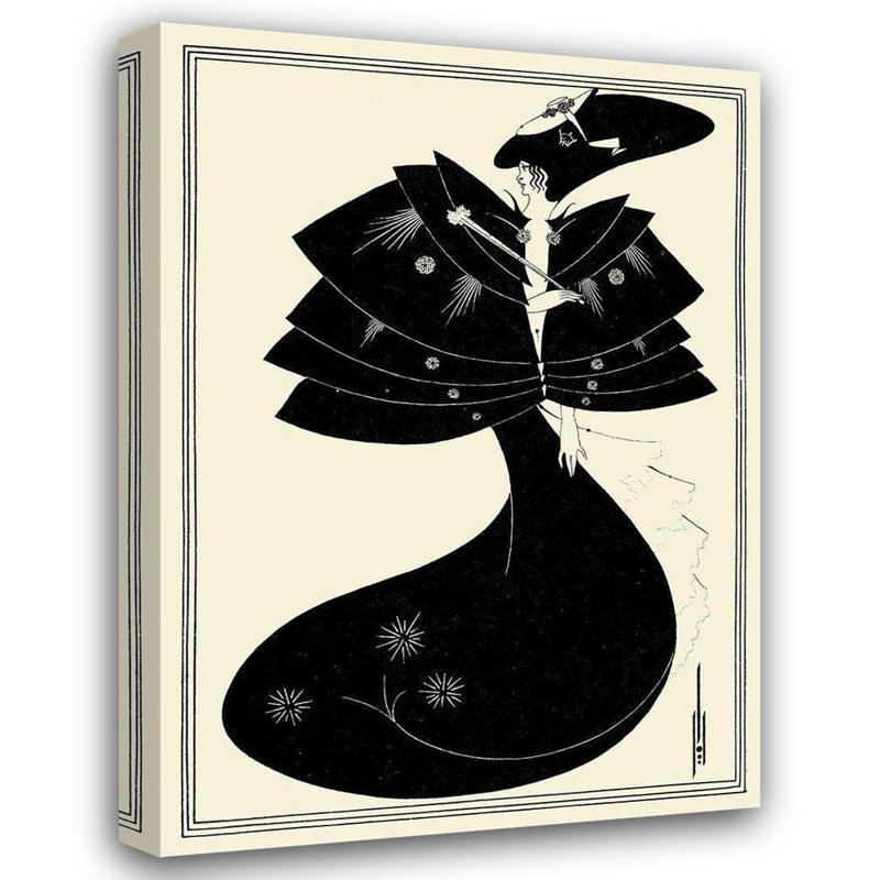 Art Direct Beardsley, galerie d'art sur toile tendue Aubrey, Salome 1894, The Black cape, H 24 po x l 18 po