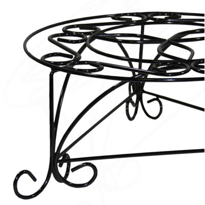6.25" H Mosaic Cast Metal Black / Gold Plant Stand by Latitude Run