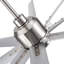 Ventilateur de plafond intelligent 72 po avec pales argentées au fini nickel brossé Smart