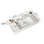 Meuble-lavabo de 36 po avec lavabo vasque, lavabo intégré mural flottant rectangulaire en acrylique blanc sans robinet, étagère rayée-200053628