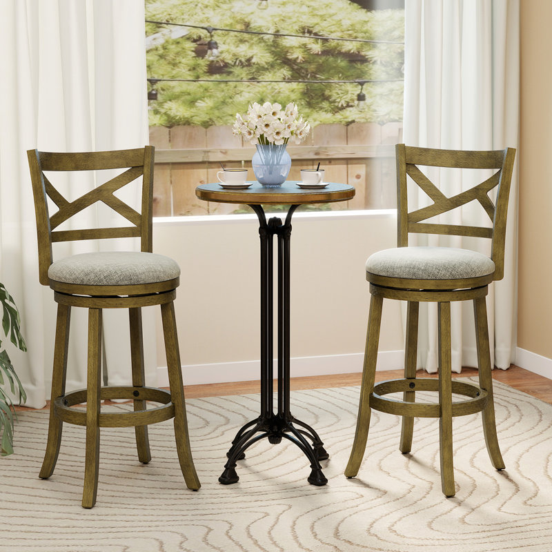 Tabourets de bar pivotants August Grove® gris, 2, Tabouret de bar (hauteur du siège de 30,5 po)