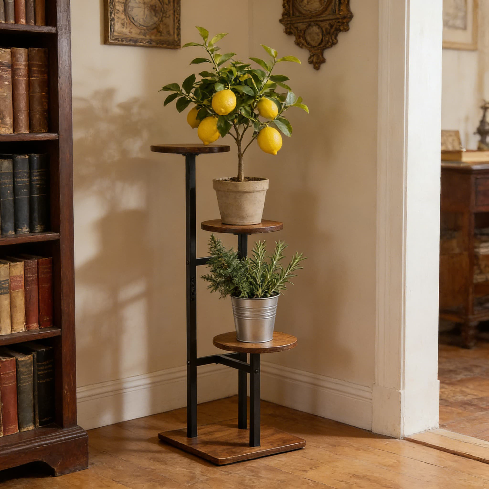 Arlmont & Co. 3 Tier Plant Stand For Indoor Plants, Vintage Corner ...