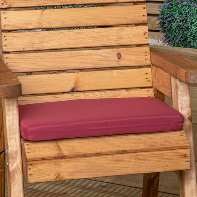 99 x 41cm Cushion Base for 2 Seater Wooden Garden Bench in Burgundy