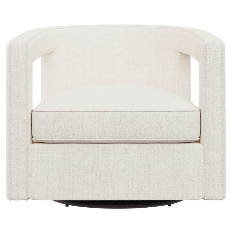Alana Upholstered Swivel Barrel Chair, Dorado Snow Crypton® Chenille 5558-000