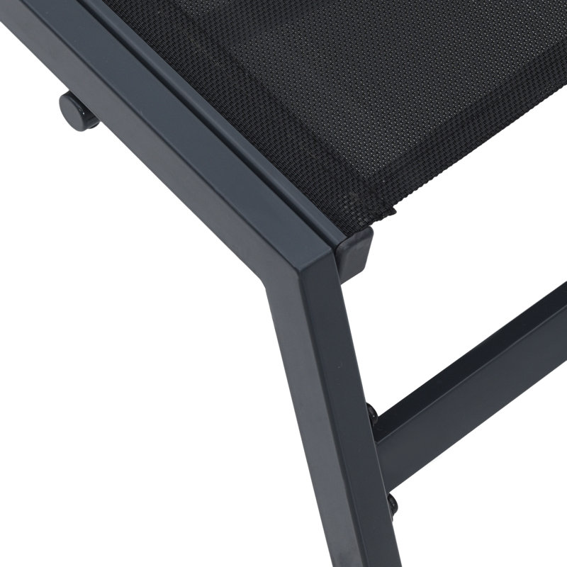 vidaXL Sunlounger Steel Outdoor Lounger Modern