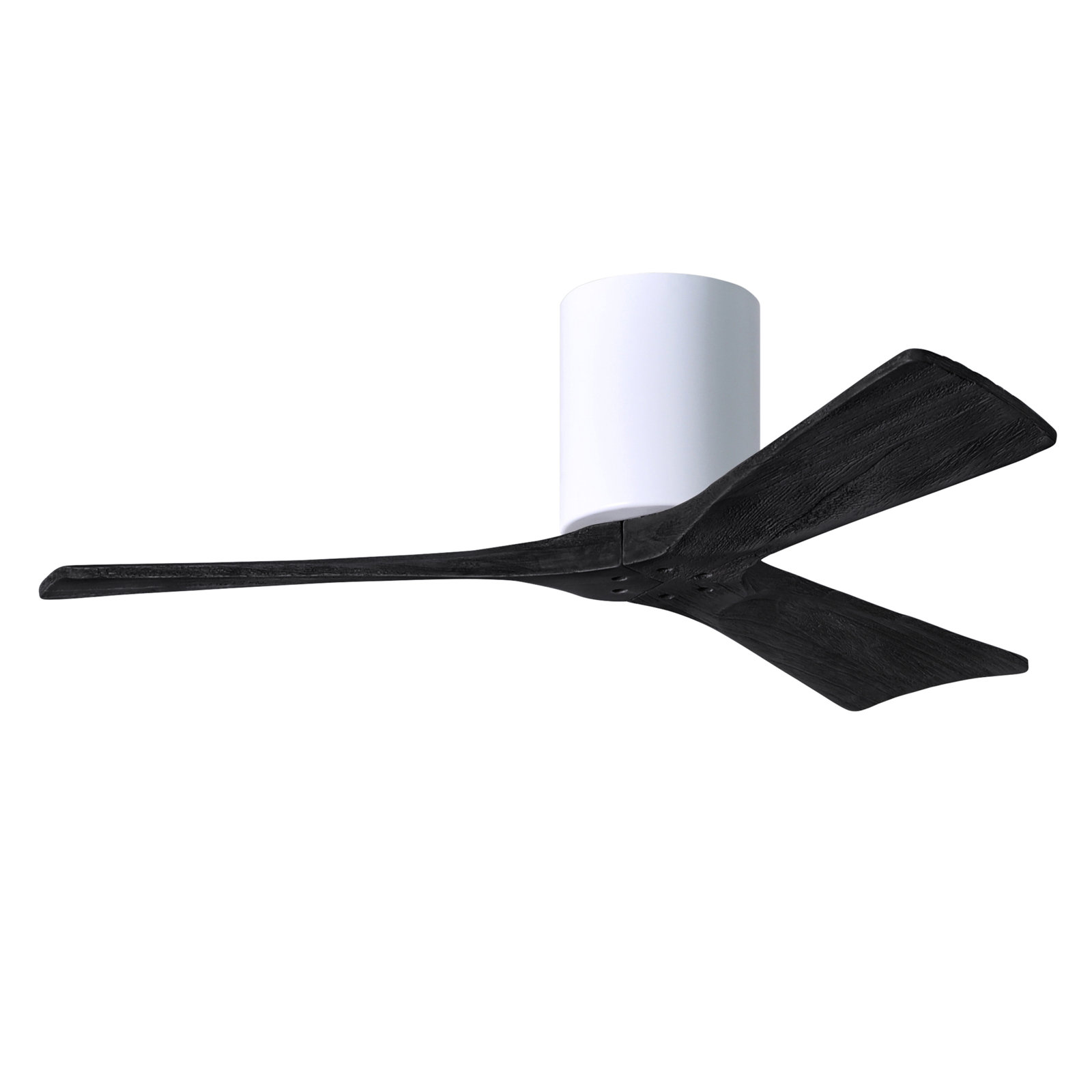 Olivier 3 Blade Ceiling Fan, Gloss White, Matte Black, 42"