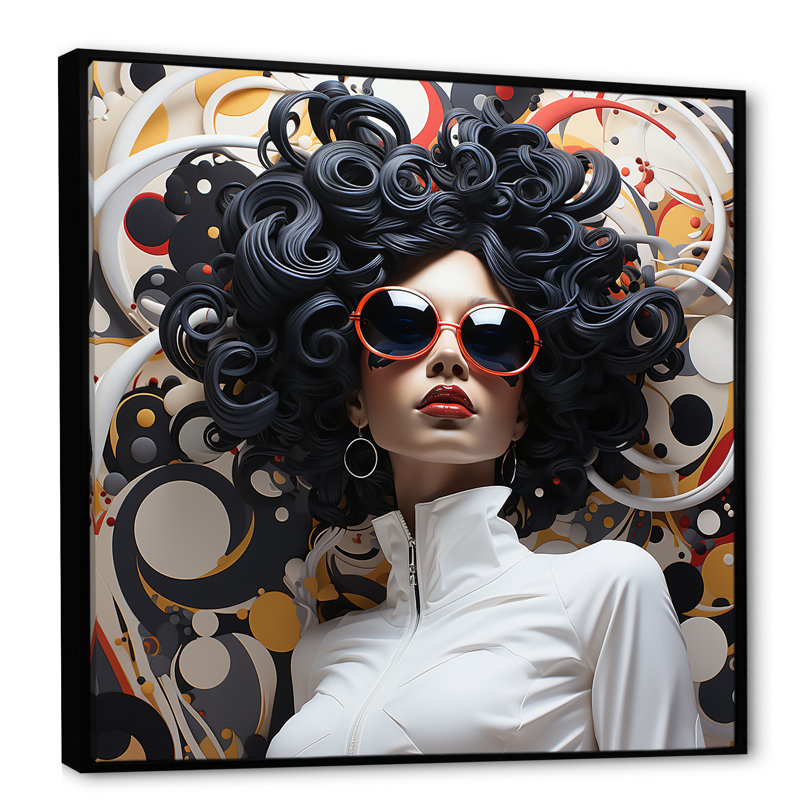Art sur toile noir et blanc, H 16 po x l 16 po x P 1 po, Cadre flottant noir