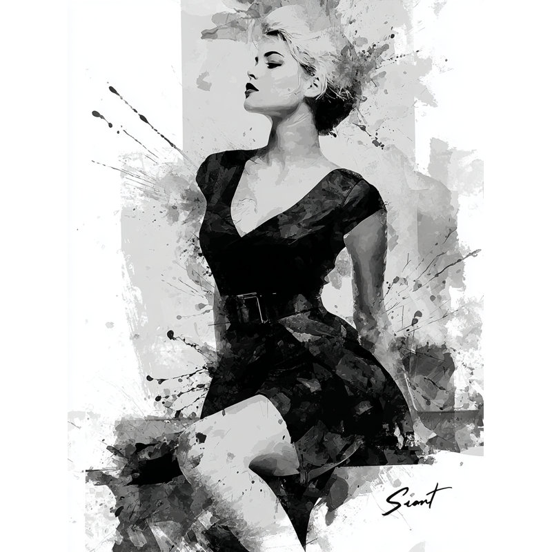 Art mural foncé sur toile tendue Elegance