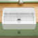 Asrea 33" L x 20" W Apron Front Kitchen Sink Single Bowl Fireclay with Bottom Grid and Basket Strainer
