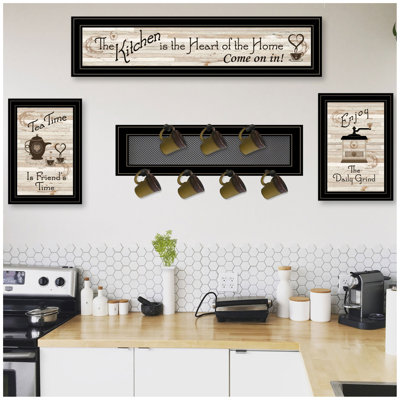 "Kitchen Collection IV" 4-Piece Vignette With 1-(7Pegs) Mug Rack