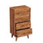 Commode double à 4 tiroirs de style rétro avec design biseauté pour des solutions de rangement organisées et élégantes