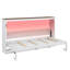 Lit escamotable simple avec éclairage à DEL, transformable en armoire-1298673479