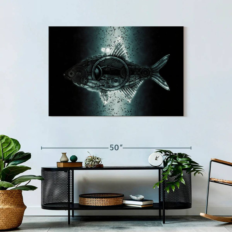 Kelan Steampunk Bream, 30" H x 45" W