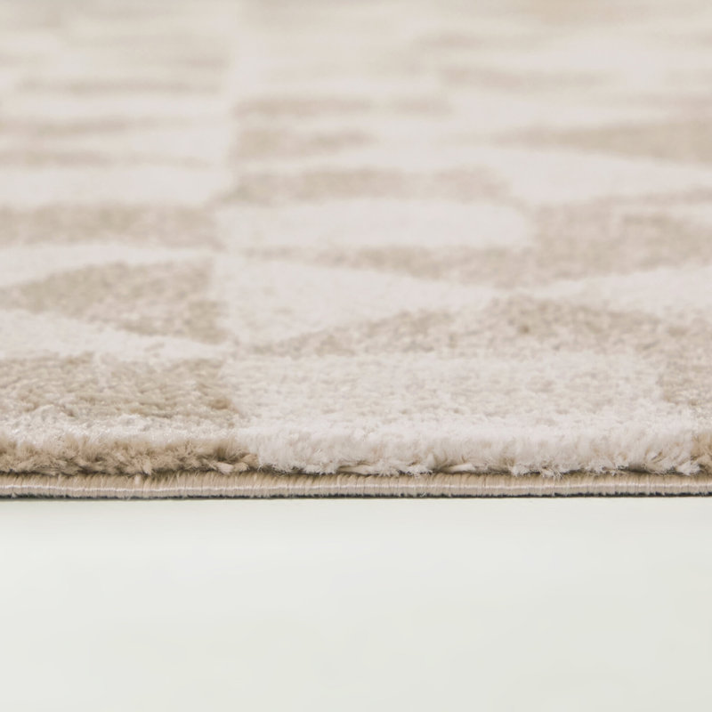 Aurand Tan Southwest Modern Area Rug, Rectangle 5'3" x 7'