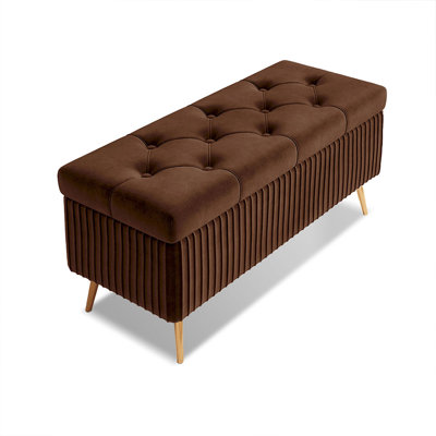 Coffee Upholstered Bench