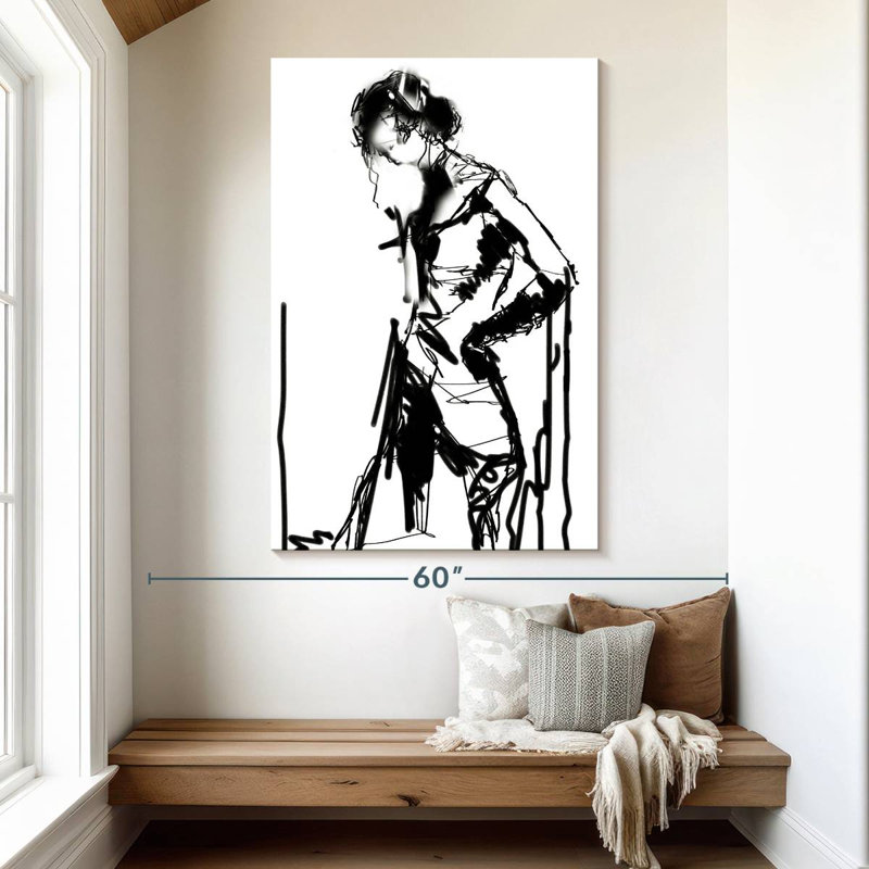 Leisha Minimalist Figure Study III, 51" H x 34" W