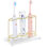 Toothbrush Holder, Resin Electric Toothbrush Holder With 3 Slots 2 Layers, Non-Slip Bathroom Accessories Organizer Toothbrush Toothpaste Razor Cleanser