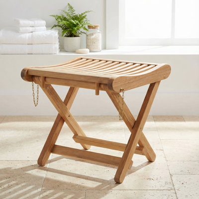 Norene Solid Wood Accent Stool